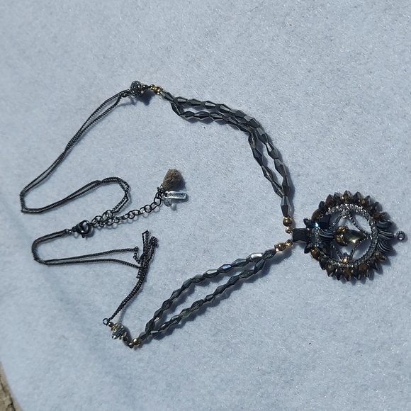 llonna & lilly Two-Tone Crystal, Stone & Bead Tassel Necklace - Picture 2 of 6